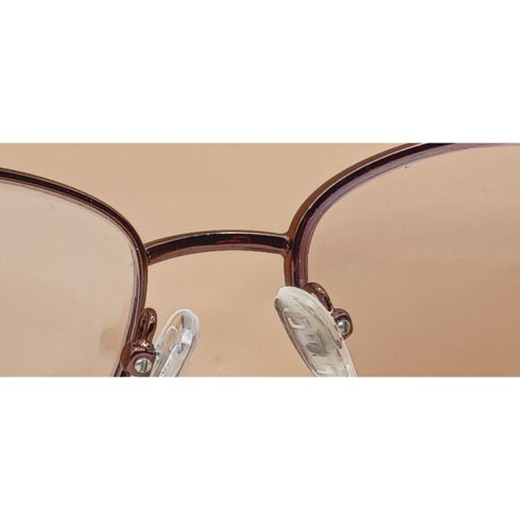 Modern Art Eyeglasses Frames A357 Brown 54-17-140 Metal and Rhinestone Frames - Picture 3 of 16